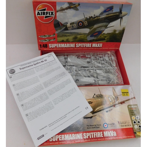 709 - Two new and unused Airfix 1:48 Supermarine Spitfire - one MK XII and other MKVa