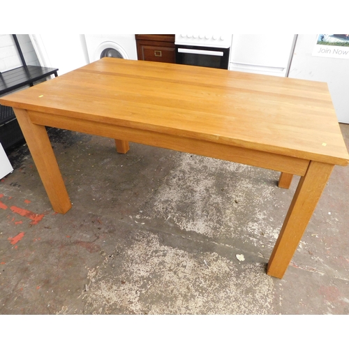 803 - Oak rectangular dining table approx. 35