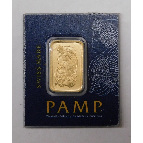 100 - Swiss Pamp Ingot - 999.9 fine gold - ref c.015400/sealed