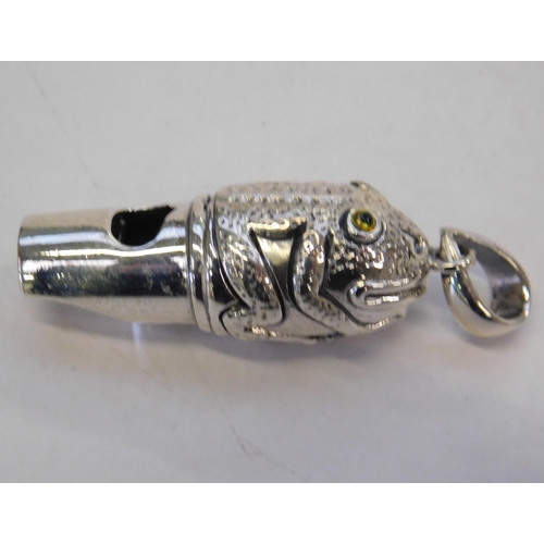 106 - Silver - frog whistle