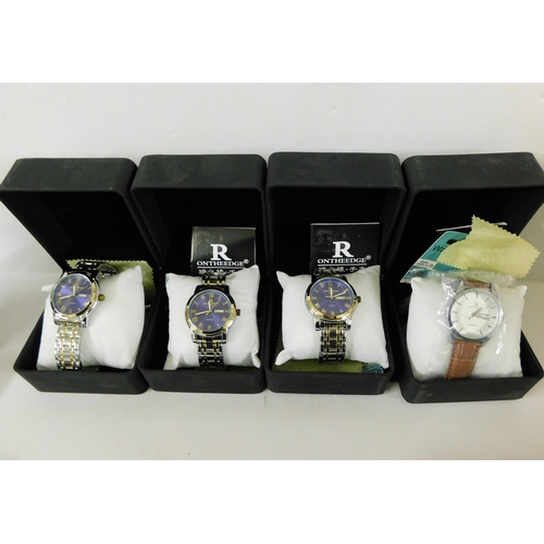 20 - Four - Gentleman's/On the edge wristwatches - as new...