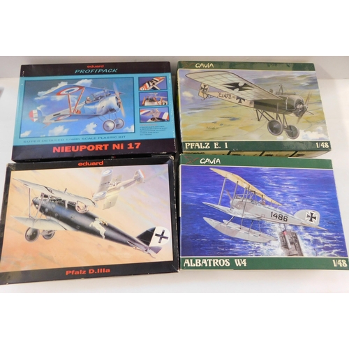 306 - Four - plane model kits - including Eduard