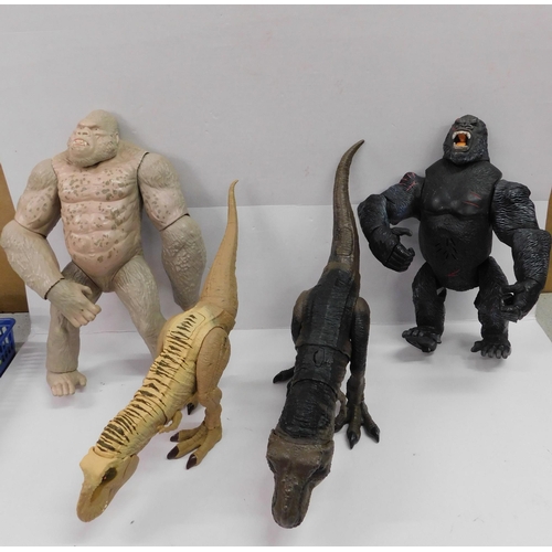 320 - Four - Jurassic Park & Kong figures...