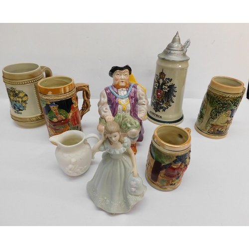 50 - Mixed items including - ceramic tankards