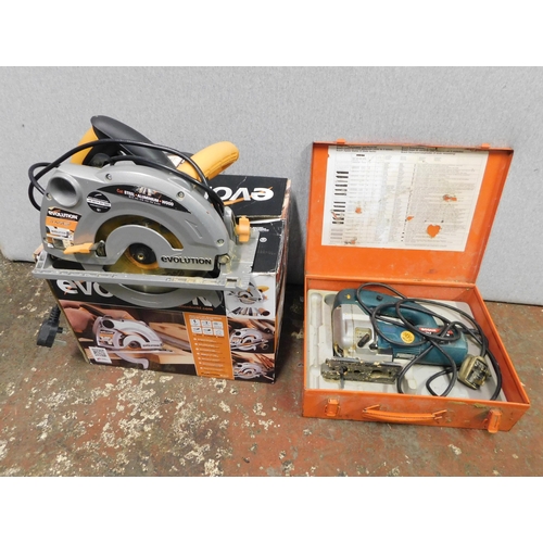 516 - Evolution disc saw & Bosch jigsaw w/o