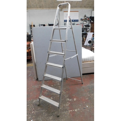 530 - Set of aluminium step ladders...