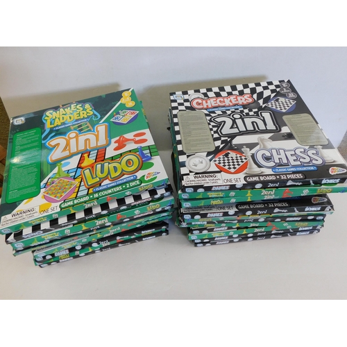 536 - 26x Mixed Ludo/Snakes and Ladders and Chess/ Checkers - new in boxes...