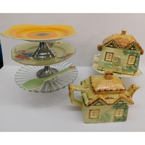 54 - Ceramics & cake stands - including Shelley...