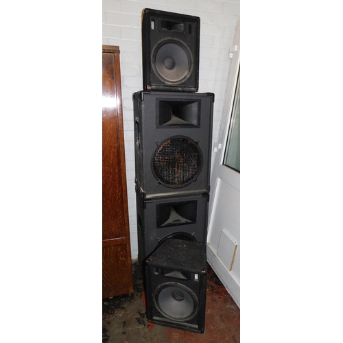 555A - Four P.A speakers - unchecked...