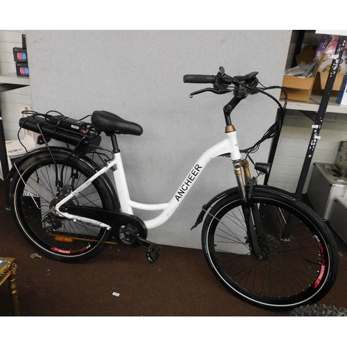 563 - Ancheer electric bike and charger - powers up, unchecked