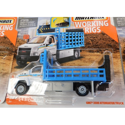 591 - Eight Mattel MBX 'working rigs' Attenuator Truck - new