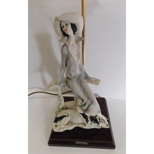 613 - Florence Italian ceramic figure based lamp W/O