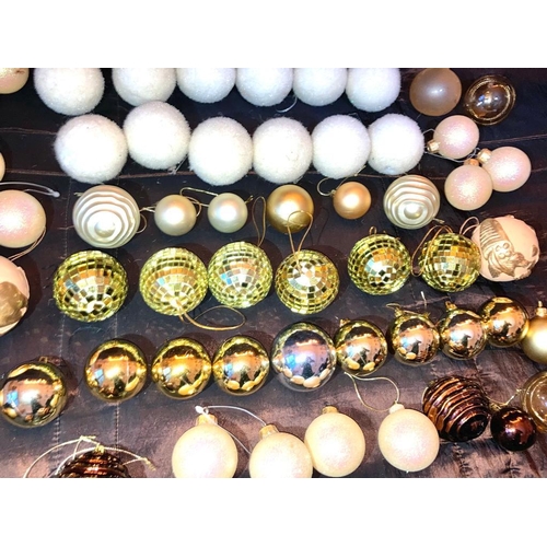 69 - Approximately 100/Christmas baubles - & decorations