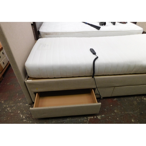 799 - Two drawer single divan bed with electric rise etc.