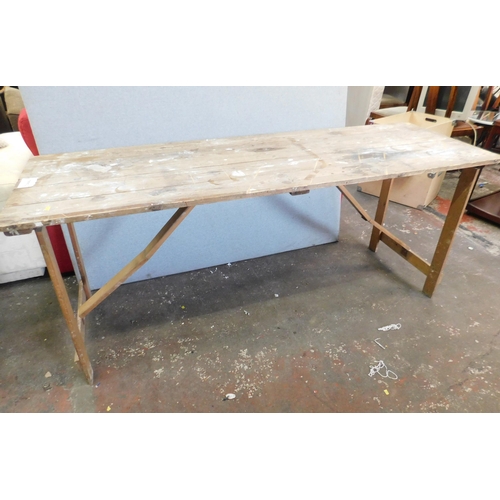 812 - Army folding table approx. 72