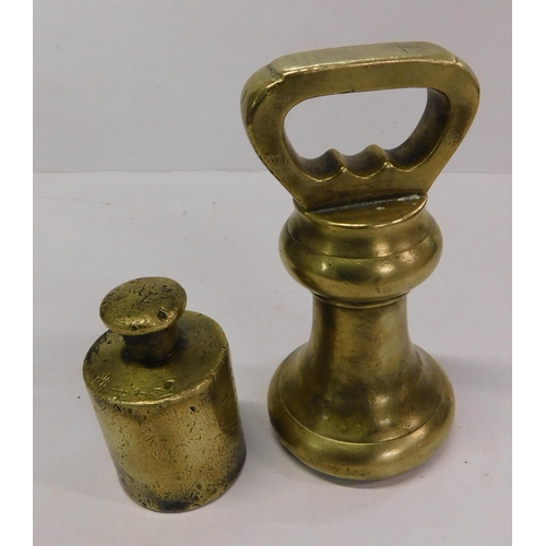 332 - Two - brass weights