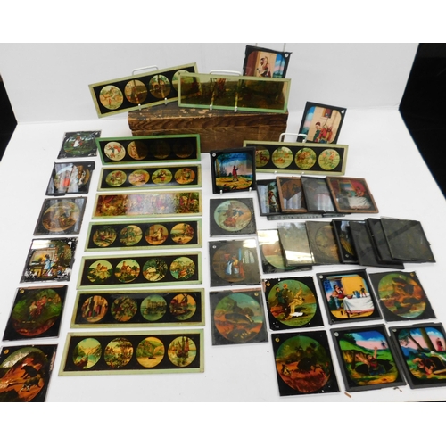 Antique coloured glass/lantern slides