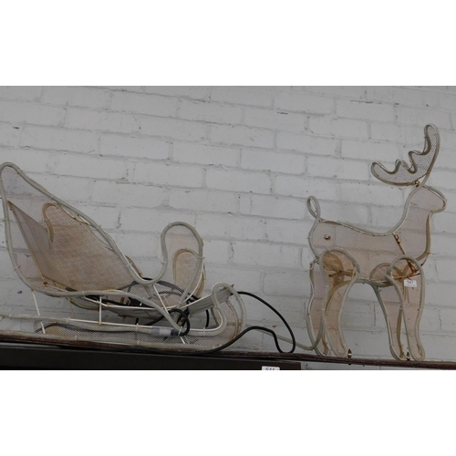 547 - Rudolph and sleigh Christmas decoration