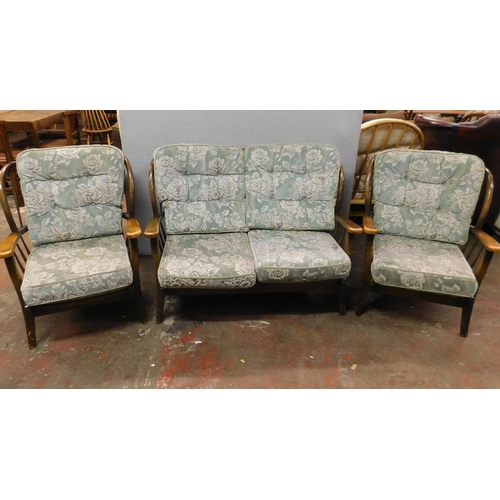 558A - Ercol two seater settee and two matching armchairs