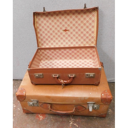 604 - Two vintage suitcases