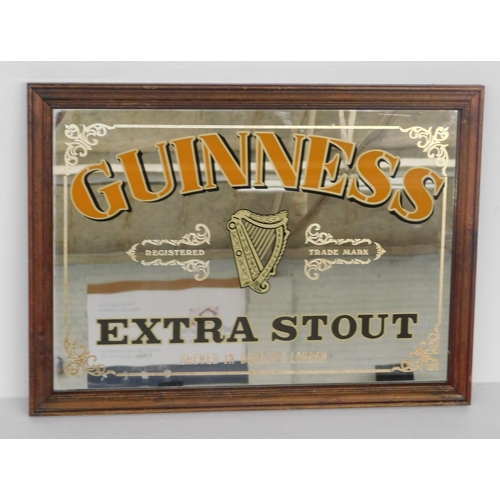 622 - Vintage Guinness advertising mirror approx. 18