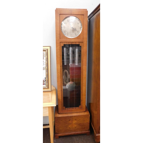 633 - Antique art deco Grandfather clock approx. 78