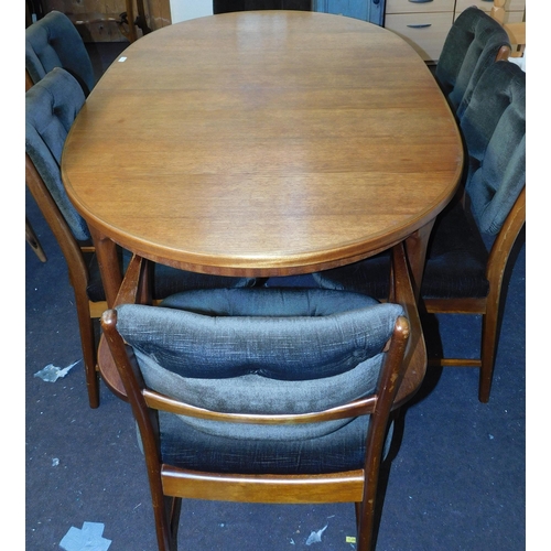 645A - Mid Century McIntosh extending dining table and six chairs