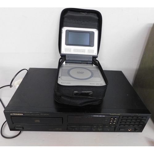 701 - Pioneer CD system and portable DVD player - unchecked