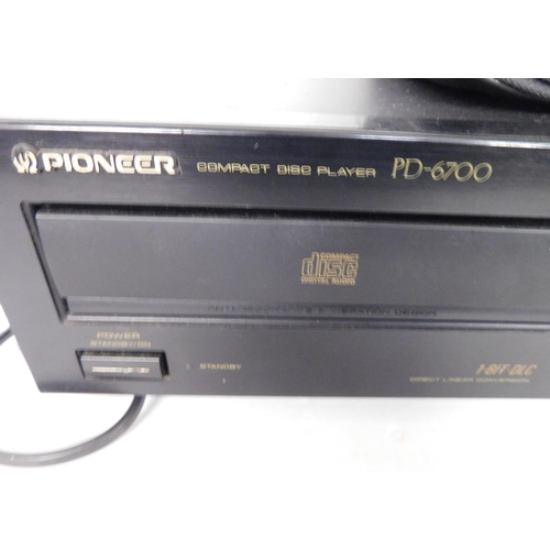 701 - Pioneer CD system and portable DVD player - unchecked