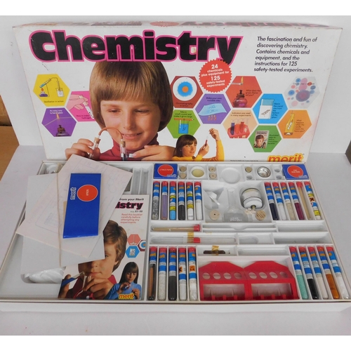 712 - Three boxed vintage chemistry sets