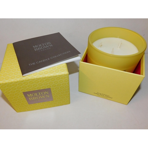 745 - Large 'Molton Brown' three wick candle - 480 gram - Orange and Bergamot