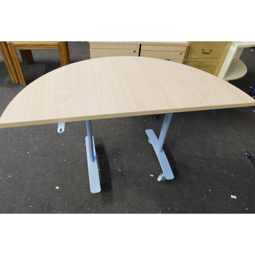 769 - Folding circular half table/ desk - diameter approx. 48