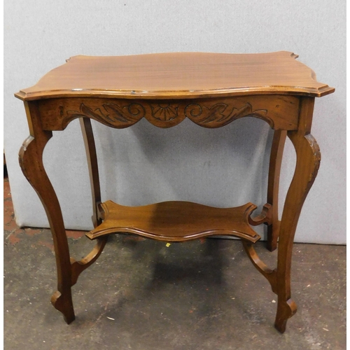 782 - Oak carved occasional table