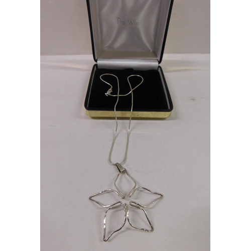 105 - Silver - by The Wharf pendant & chain - boxed