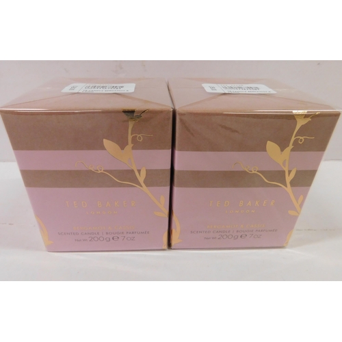 181 - Two/Ted Baker - Bergamot & Cassis candles - as new