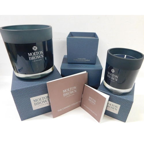 Molton Brown three wick candle & single wick candles Russian