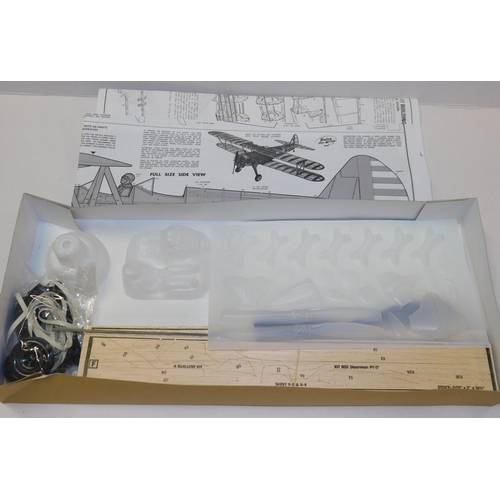 405 - Boxed Stearman PT.17 1.16 scale balsa wood world war II aeroplane model