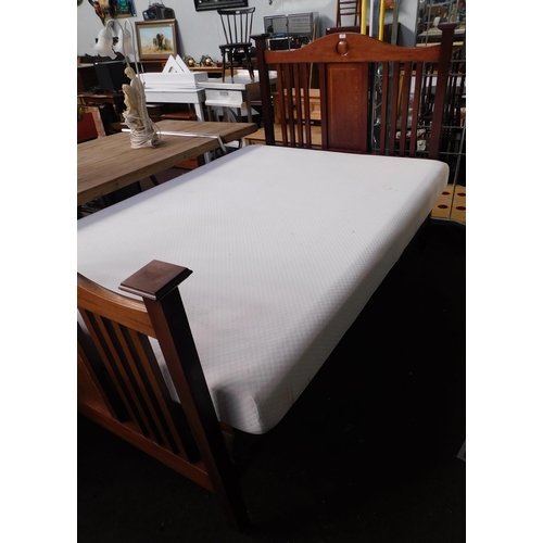 480 - Vintage double bedframe and slightly larger mattress