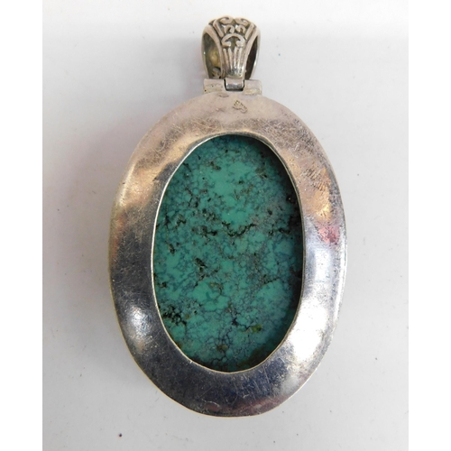 152 - 925 silver - turquoise pendant