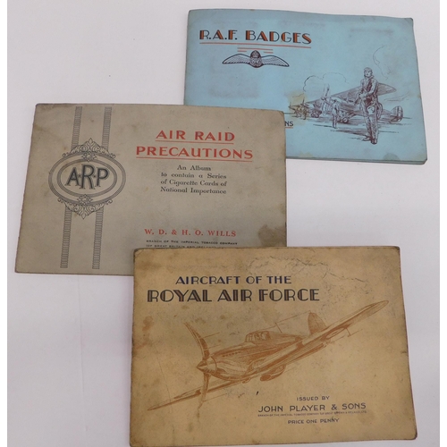 175 - Three/ RAF themed - cigarette card albums