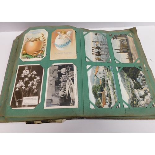 180 - Antique - photograph & postcard album