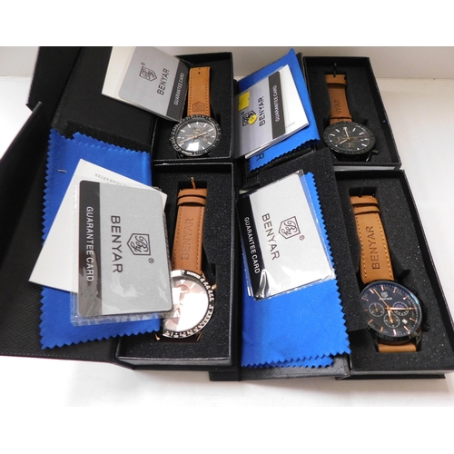 19 - Four - Benyar/gentleman's wristwatches - as new