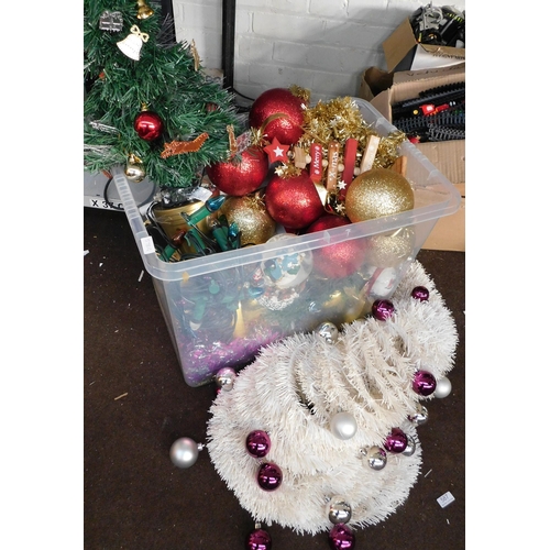 578A - Selection of Christmas decorations incl: lights, fiber-optic & large pop up tres etc