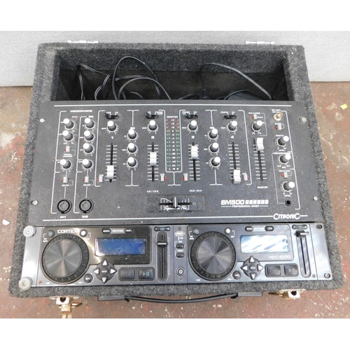 627 - Citronic SM500 professional mixer in carry case