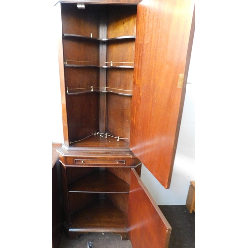 644 - Corner cupboard with key