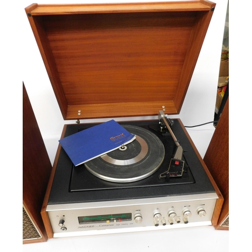 665 - Hacker Centurion turntable and tuner with speakers in working order