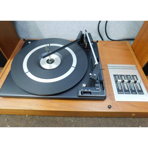 688 - Vintage Alba Stereophonic turntable and speakers - unchecked