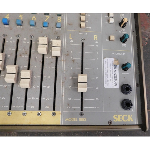 729 - Seck 1882 studio mixing deck with power pack etc. - unchecked