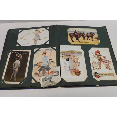 76 - Postcard album - & vintage cards