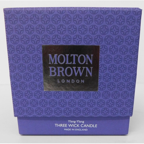 781 - New and boxed Molton Brown 3 wick candle - Ylang Ylang